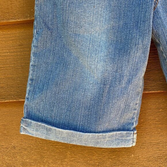 T & Y Fashion Straight High Waisted Cuffed Blue Jean Shorts Denim - Picture 5 of 13